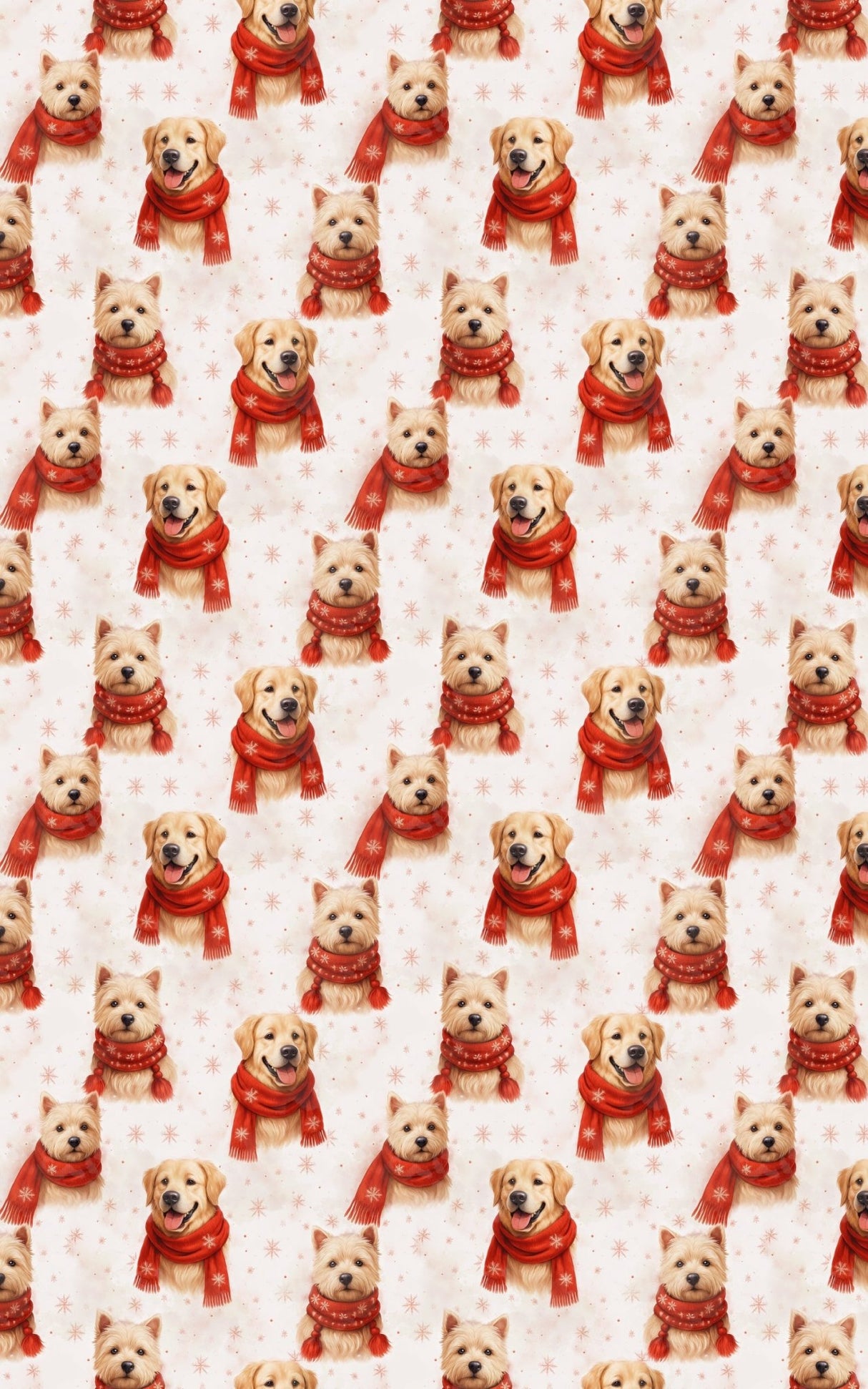 Dogs in Winter Scarves - London Penny Gift Wrap