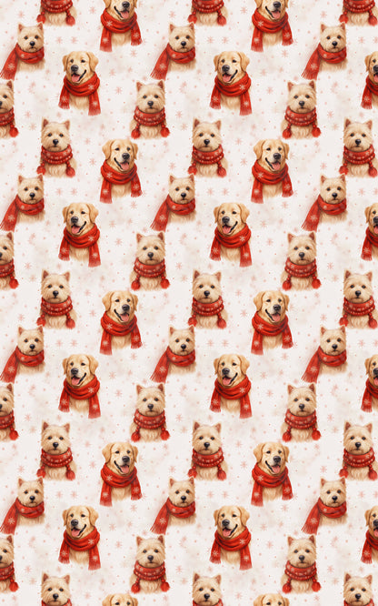 Dogs in Winter Scarves