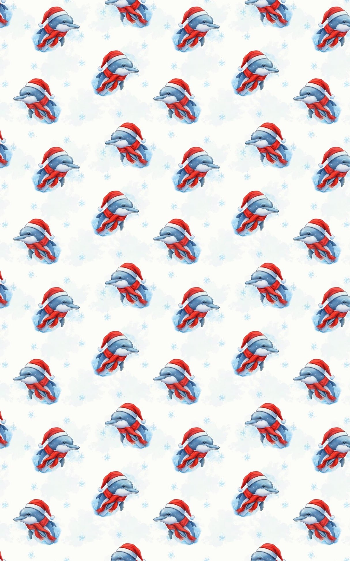 Festive Holiday Dolphin - London Penny Gift Wrap