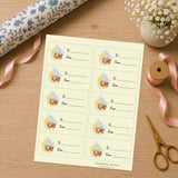 Dreamy Little Bear Gift Tag Sticker Sheet