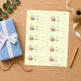 Dreamy Little Bear Gift Tag Sticker Sheet