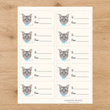 Egyptian Mau Purrfectly Yours Gift Tag Sticker Sheet