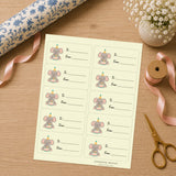Elephant’s Birthday Wish Gift Tag Sticker Sheet