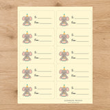 Elephant’s Birthday Wish Gift Tag Sticker Sheet