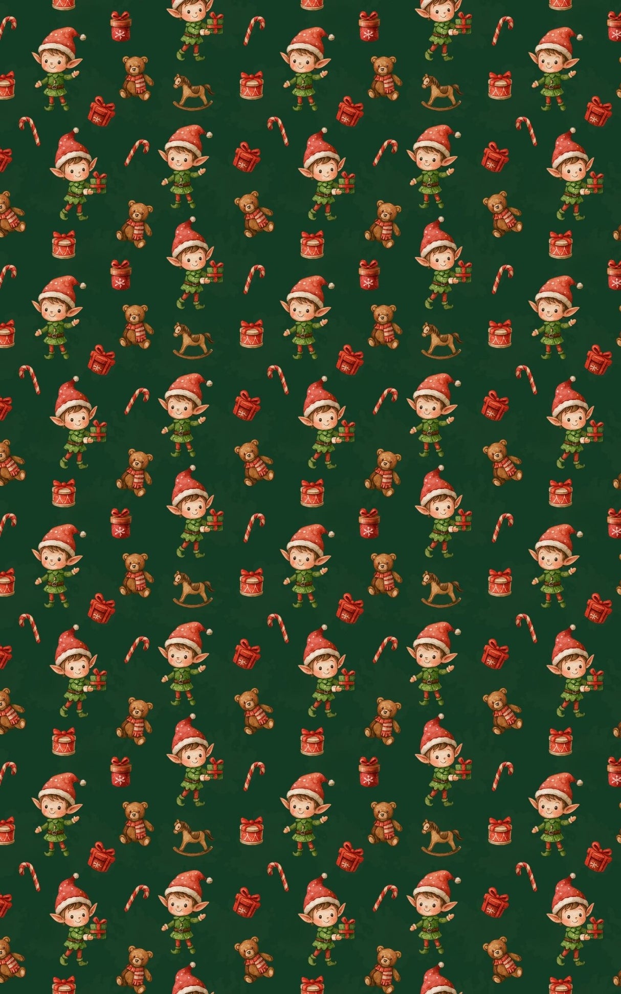 Elf Workshop Icons - London Penny Gift Wrap