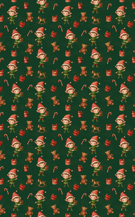 Elf Workshop Icons - London Penny Gift Wrap