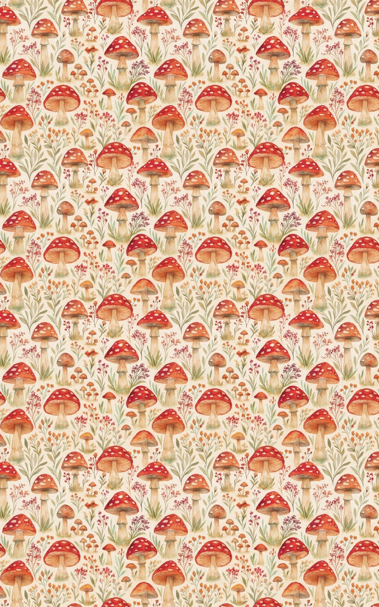 Mushroom Meadow - London Penny Gift Wrap
