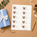 European Burmese Purrfectly Yours Gift Tag Sticker Sheet