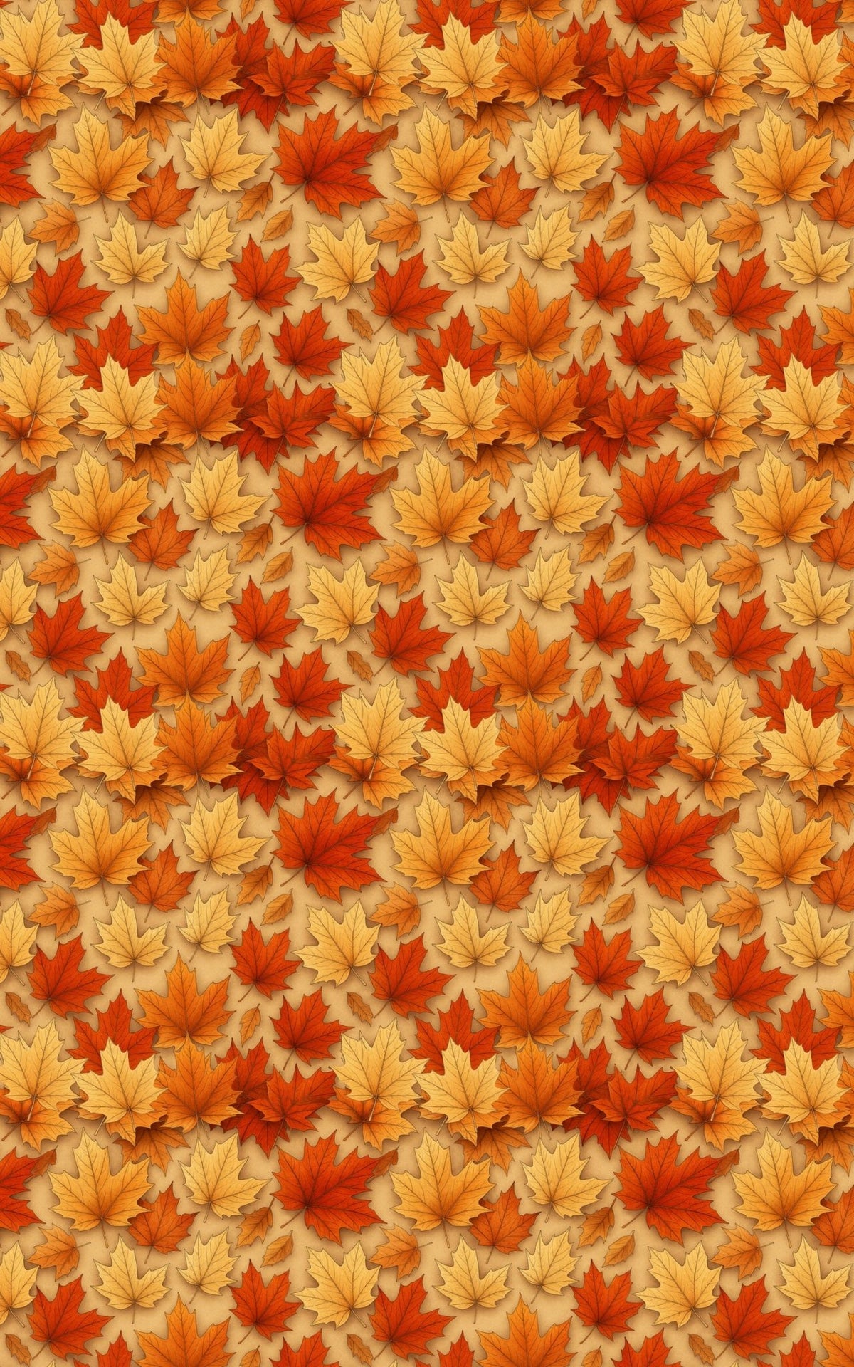 Falling Amber Leaves - London Penny Gift Wrap