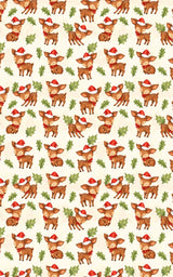 Festive Fawns - London Penny Gift Wrap