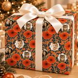 Personalized Amber Petal Radiance Wrapping Paper | Custom Gift Wrap - London Penny Gift Wrap