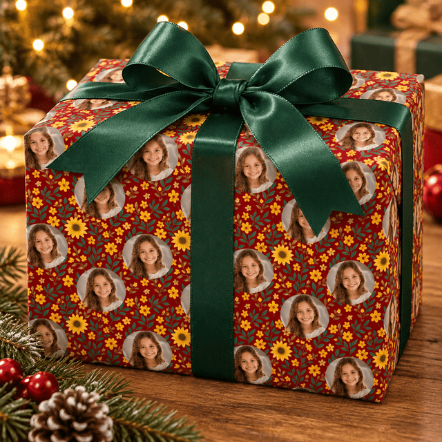 Personalized Sunny Whispers Wrapping Paper | Custom Gift Wrap - London Penny Gift Wrap