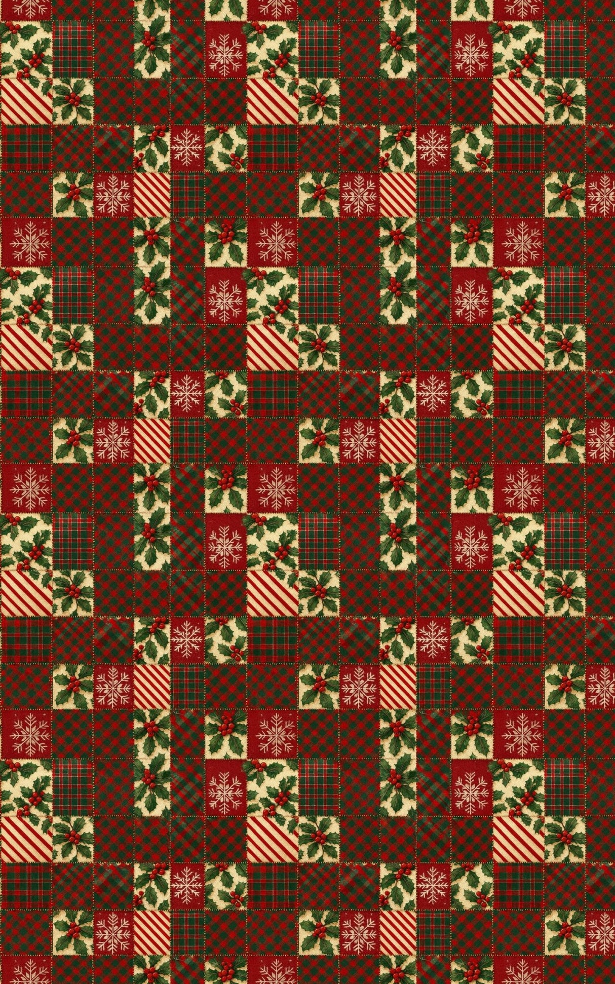 Festive Quilt Patch - London Penny Gift Wrap