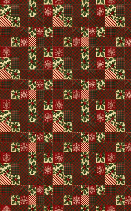 Festive Quilt Patch - London Penny Gift Wrap