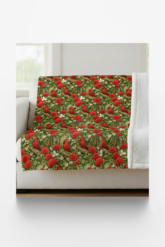 Ohio Flora & Fauna Sherpa Blanket