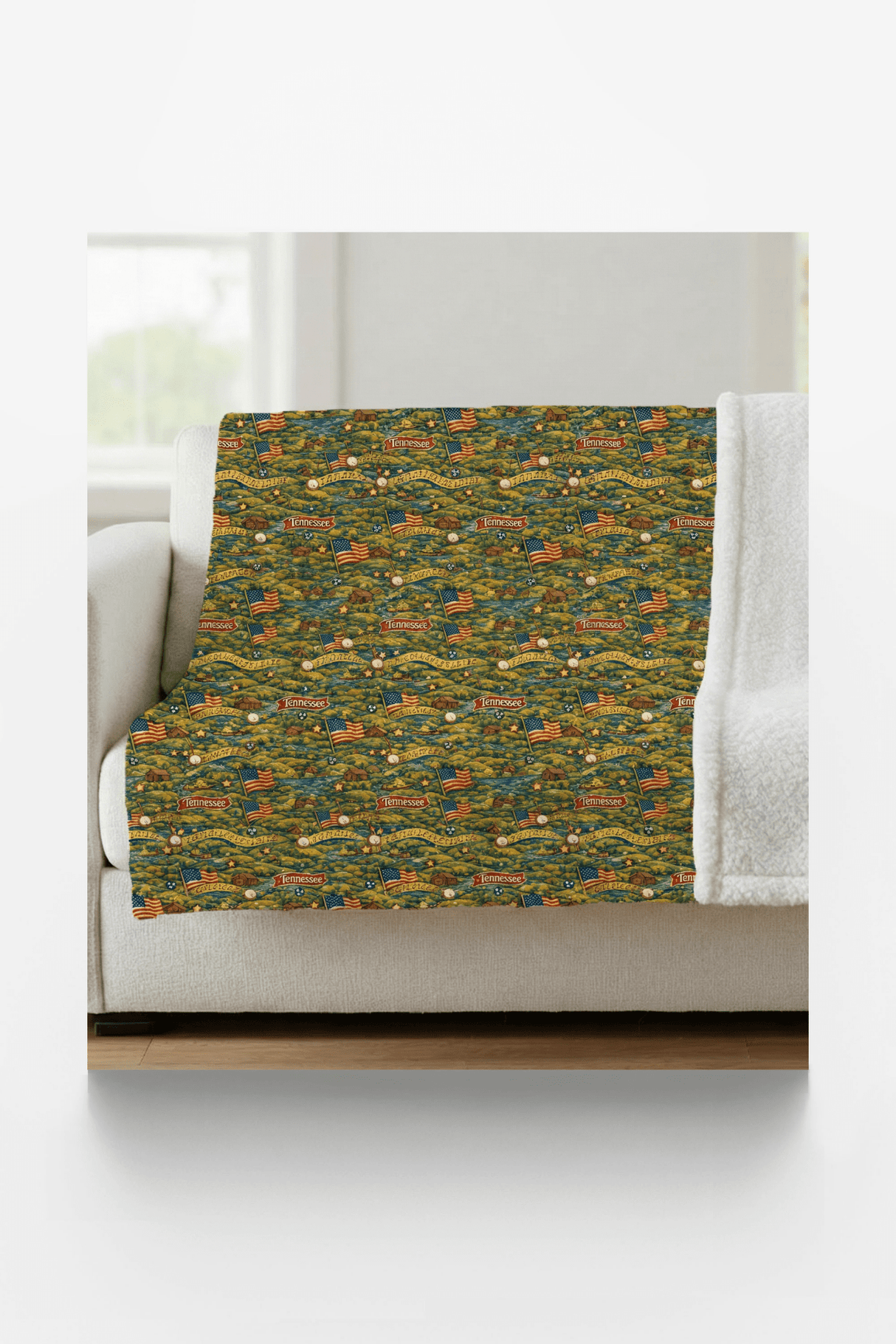 Tennessee Appalachian Harmony Sherpa Blanket - London Penny Gift Wrap
