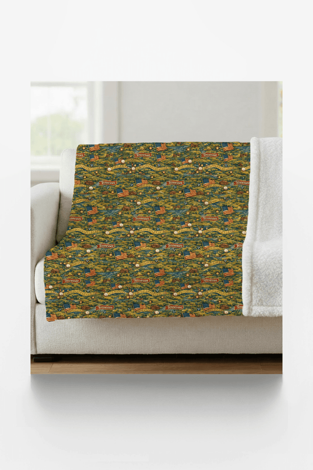 Tennessee Appalachian Harmony Sherpa Blanket - London Penny Gift Wrap