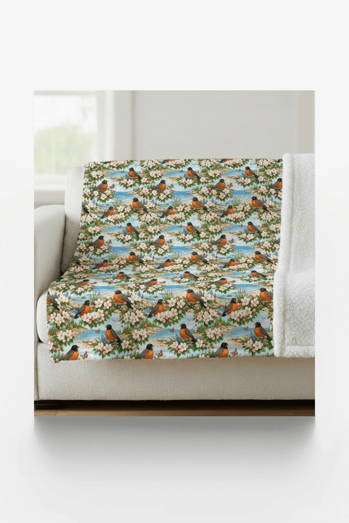 Michigan Flora & Fauna Sherpa Blanket - London Penny Gift Wrap