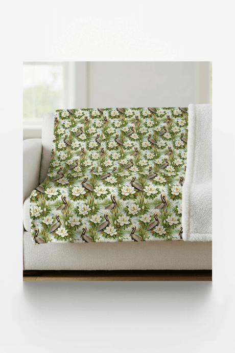 Louisiana Flora & Fauna Sherpa Blanket - London Penny Gift Wrap