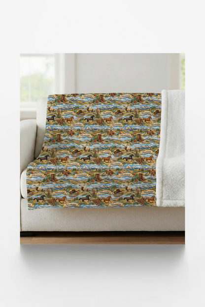 Montana Big Sky West Sherpa Blanket