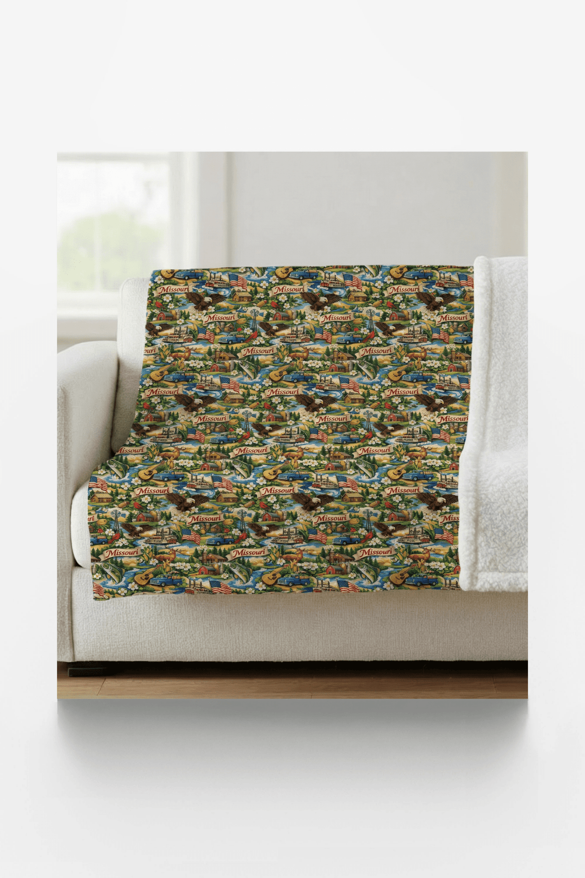Missouri Gateway Heritage Sherpa Blanket - London Penny Gift Wrap