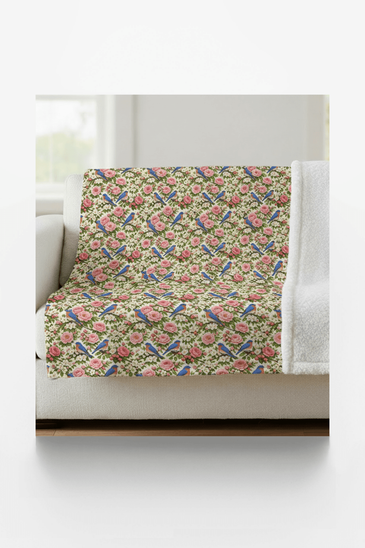 New York Flora & Fauna Sherpa Blanket - London Penny Gift Wrap