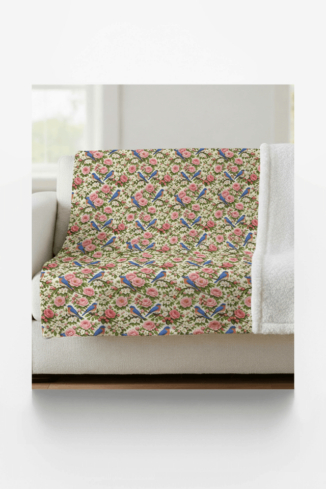 New York Flora & Fauna Sherpa Blanket - London Penny Gift Wrap
