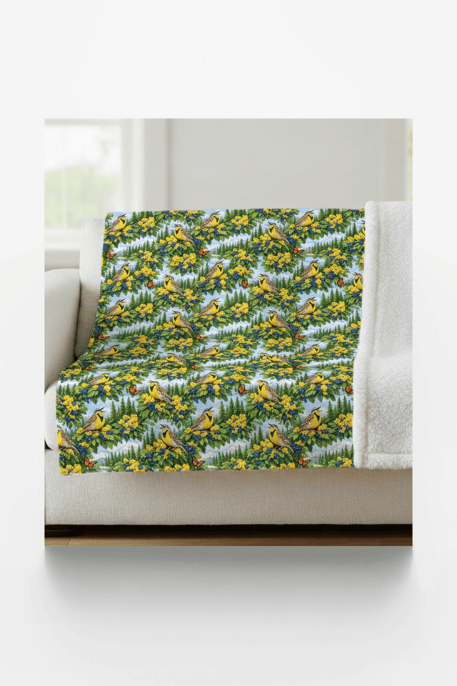 Oregon Flora & Fauna Sherpa Blanket - London Penny Gift Wrap
