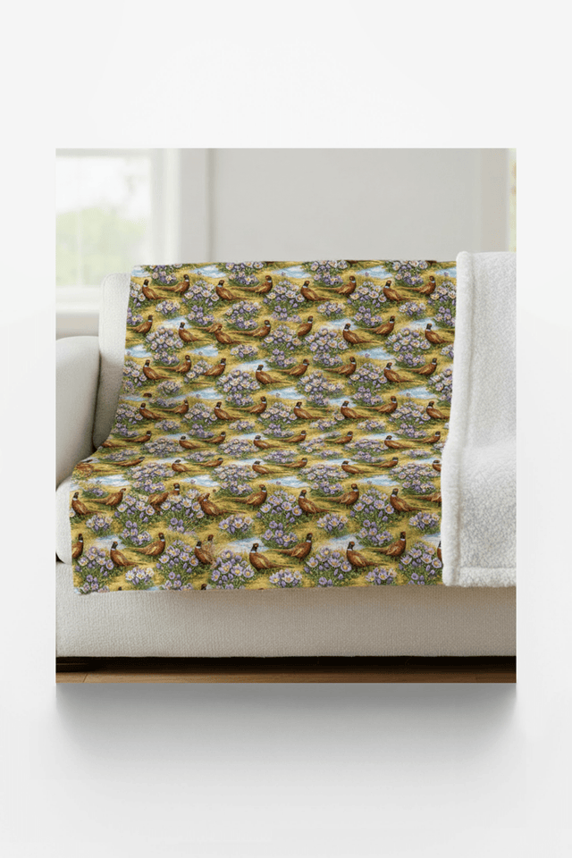 South Dakota Flora & Fauna Sherpa Blanket - London Penny Gift Wrap