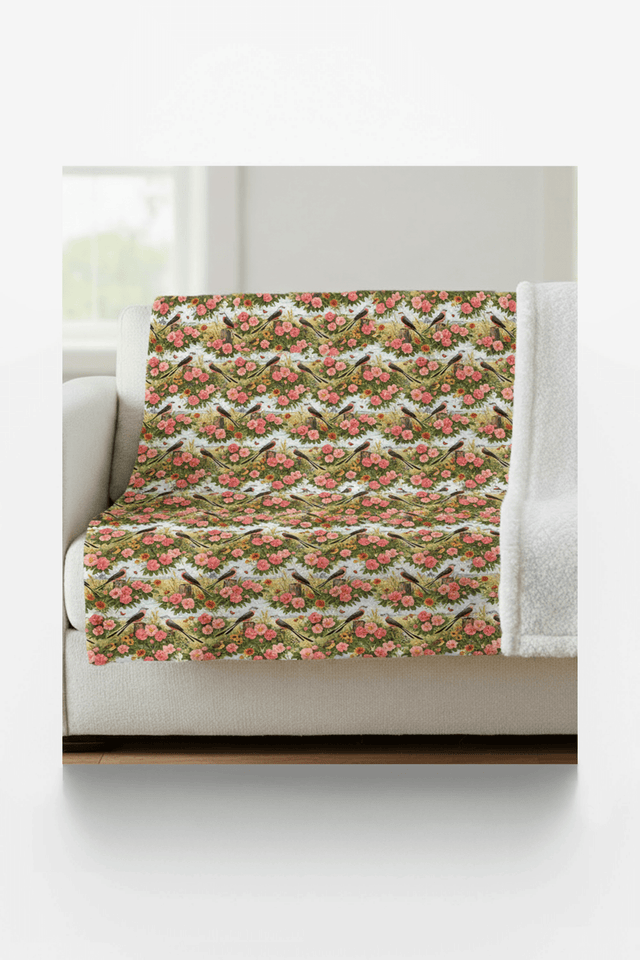 Oklahoma Flora & Fauna Sherpa Blanket - London Penny Gift Wrap