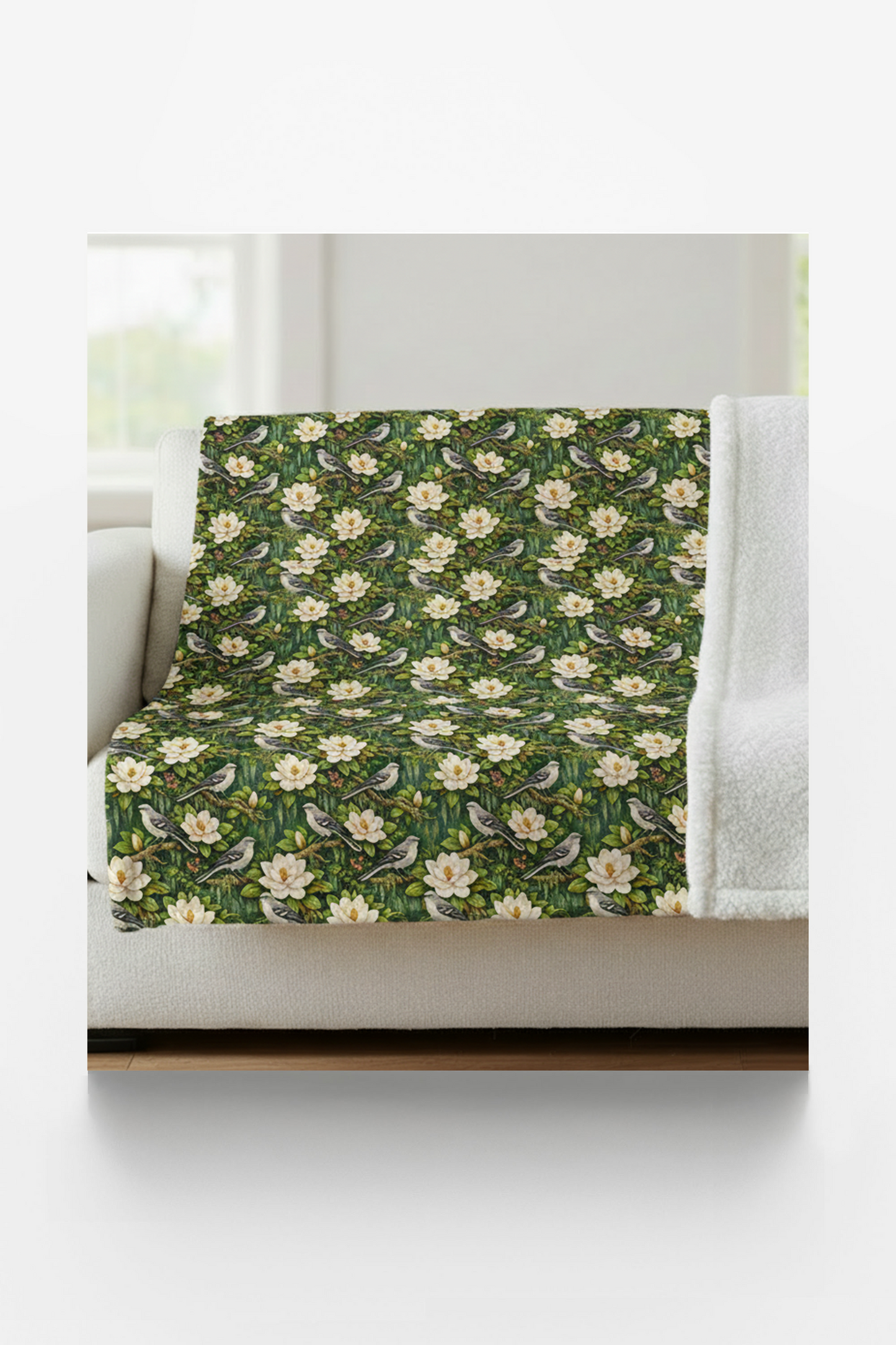 Mississippi Flora & Fauna Sherpa Blanket