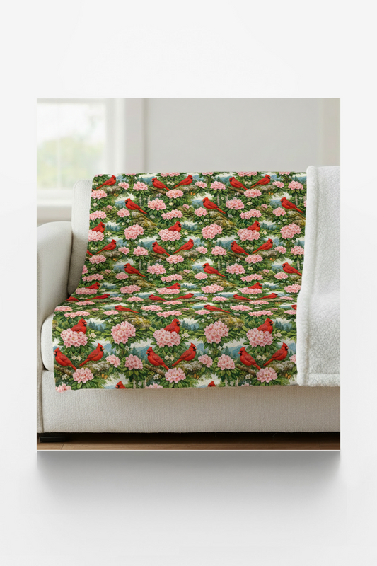 West Virginia Flora & Fauna Sherpa Blanket