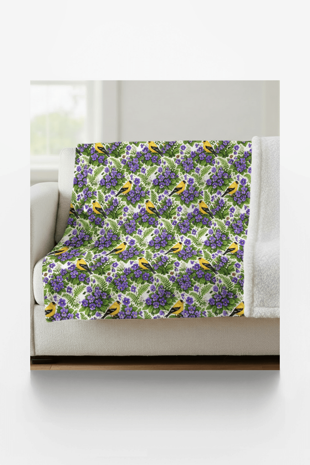 New Jersey Flora & Fauna Sherpa Blanket - London Penny Gift Wrap