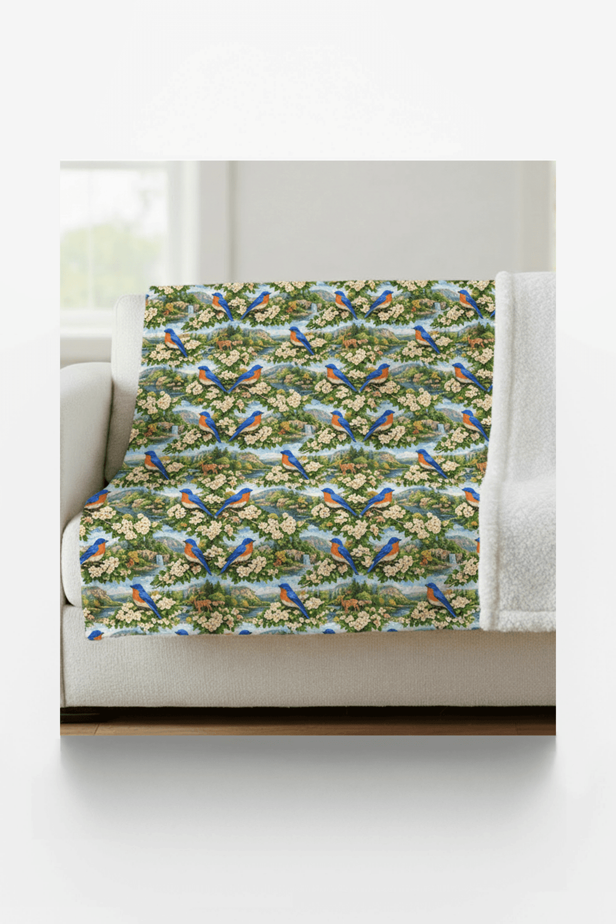 Missouri Flora & Fauna Sherpa Blanket - London Penny Gift Wrap