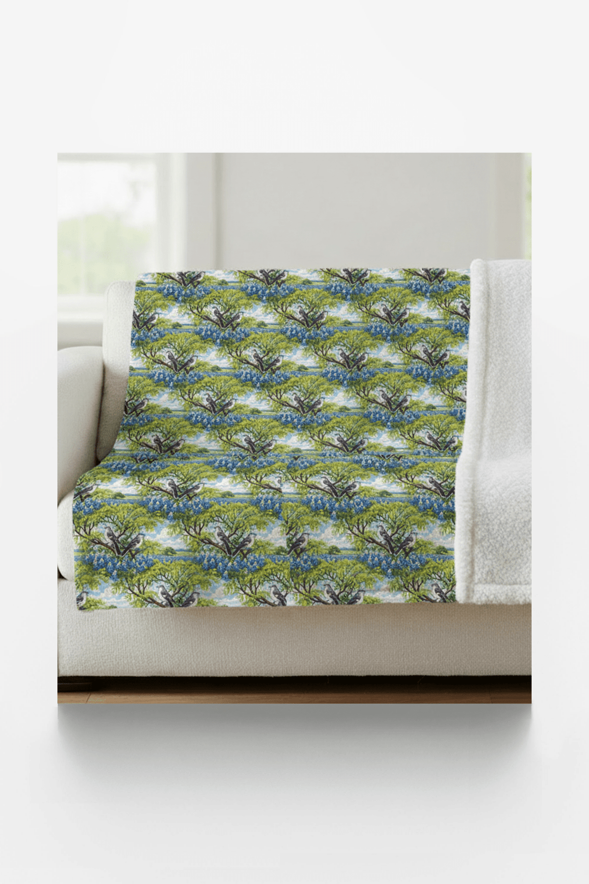 Texas Flora & Fauna Sherpa Blanket - London Penny Gift Wrap