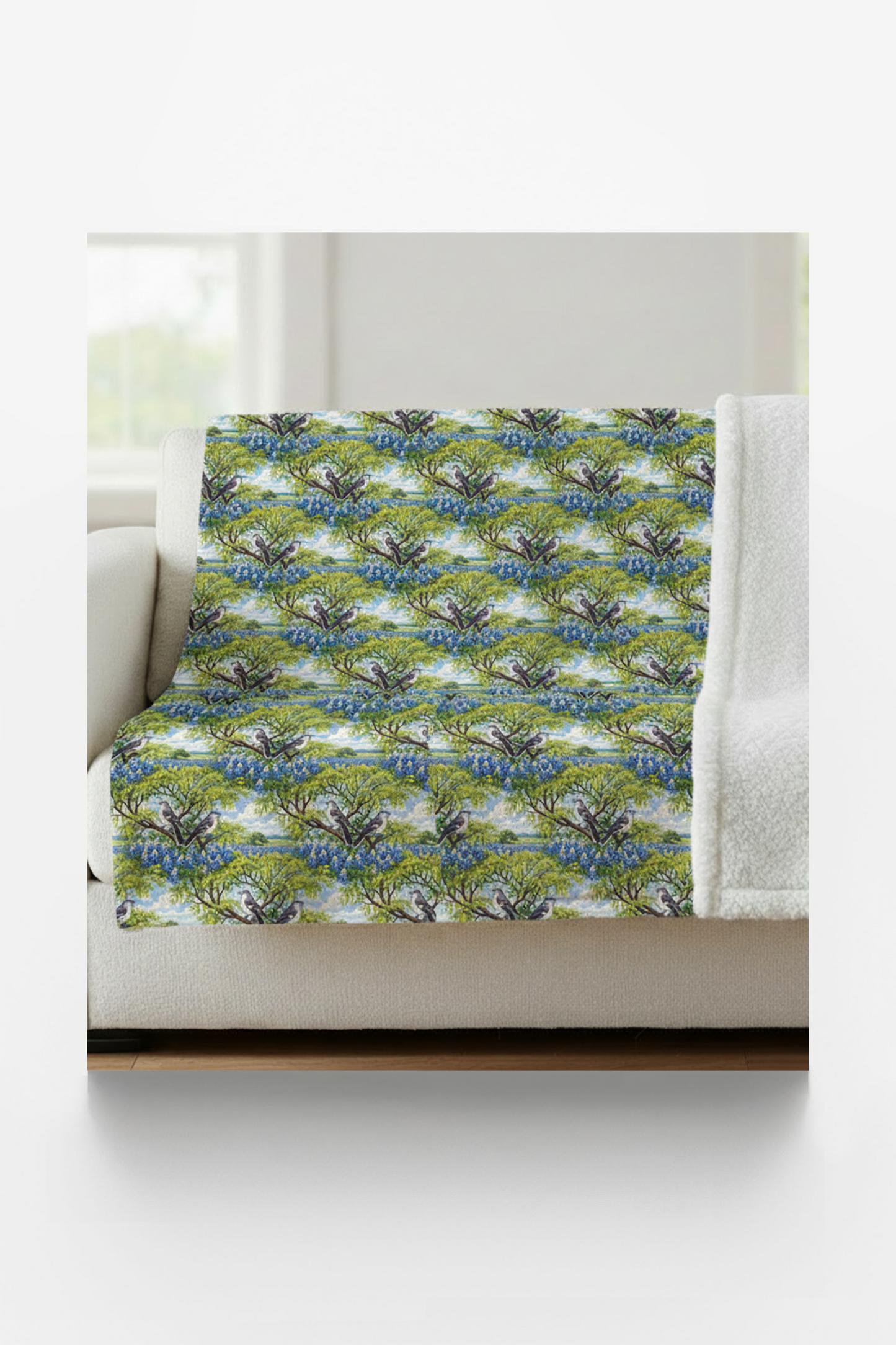 Texas Flora & Fauna Sherpa Blanket