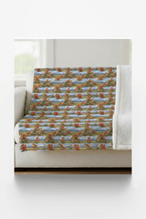 Wyoming Flora & Fauna Sherpa Blanket - London Penny Gift Wrap
