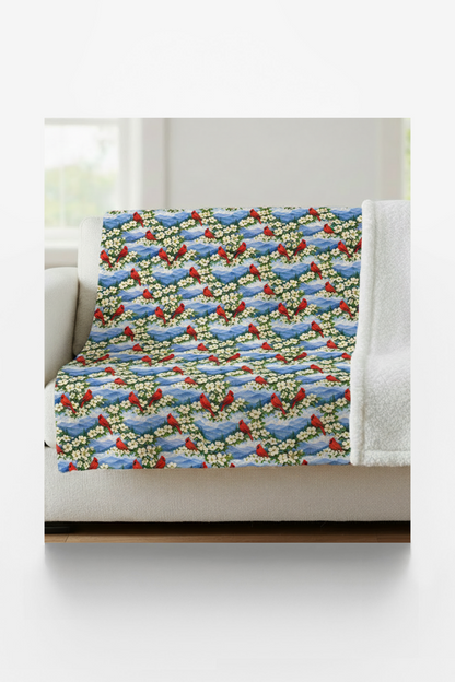 North Carolina Flora & Fauna Sherpa Blanket