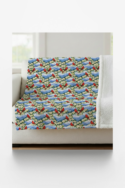 North Carolina Flora & Fauna Sherpa Blanket