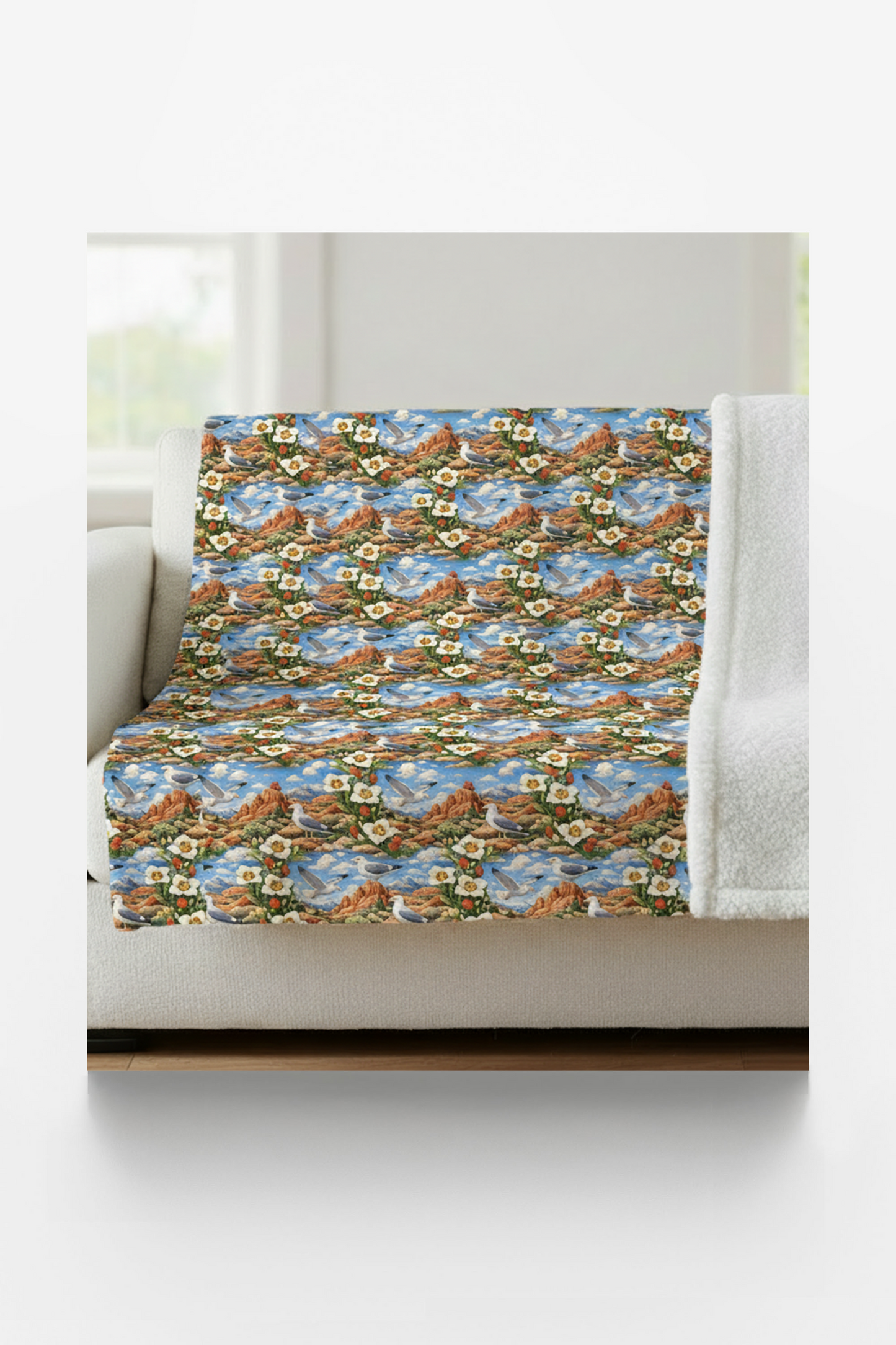 Utah Flora & Fauna Sherpa Blanket