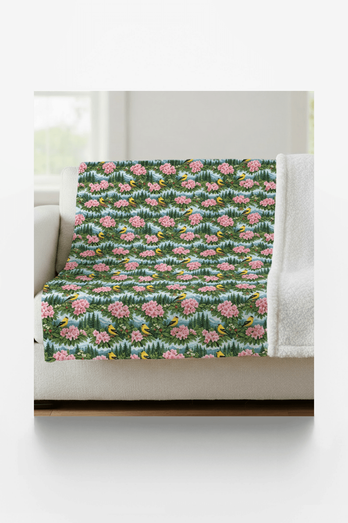 Washington Flora & Fauna Sherpa Blanket - London Penny Gift Wrap