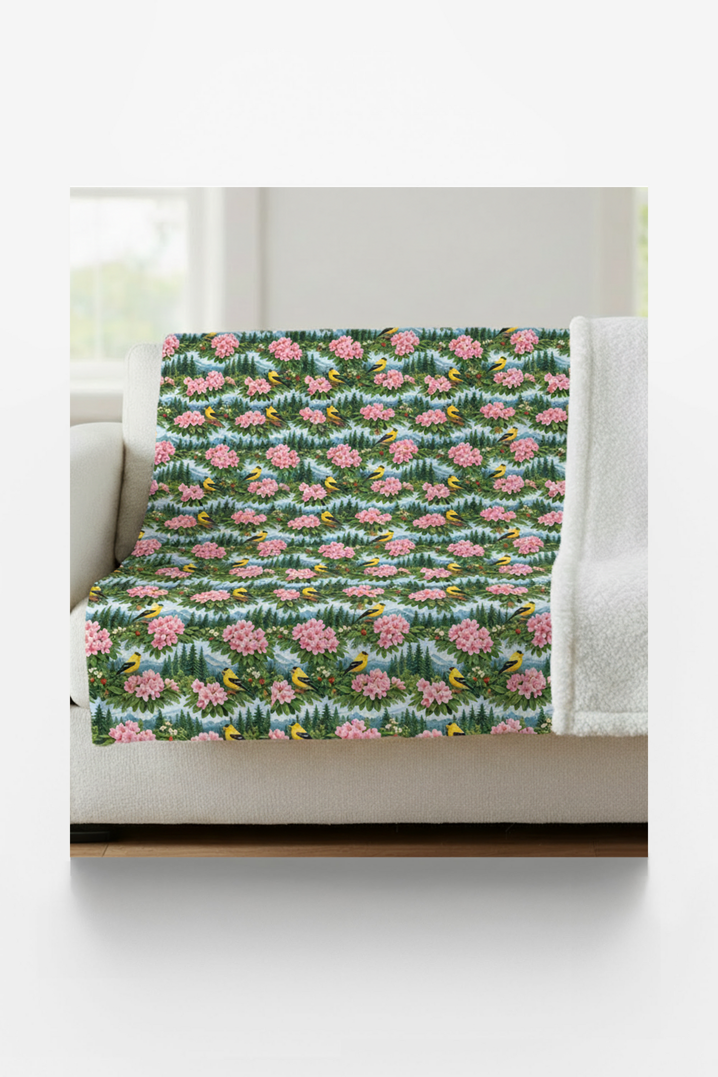 Washington Flora & Fauna Sherpa Blanket