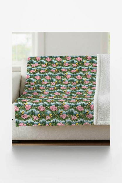 Washington Flora & Fauna Sherpa Blanket