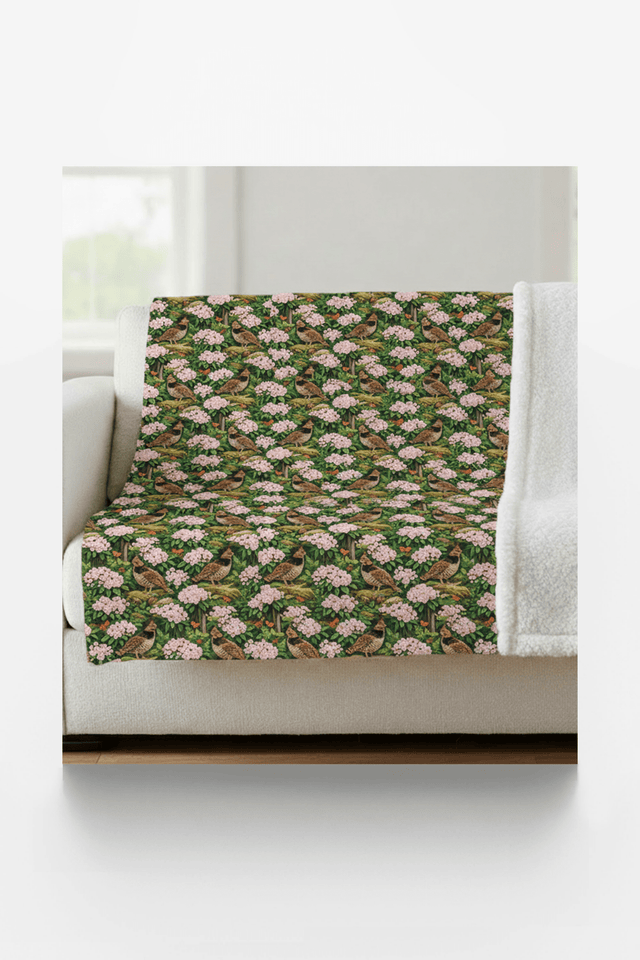 Pennsylvania Flora & Fauna Sherpa Blanket - London Penny Gift Wrap