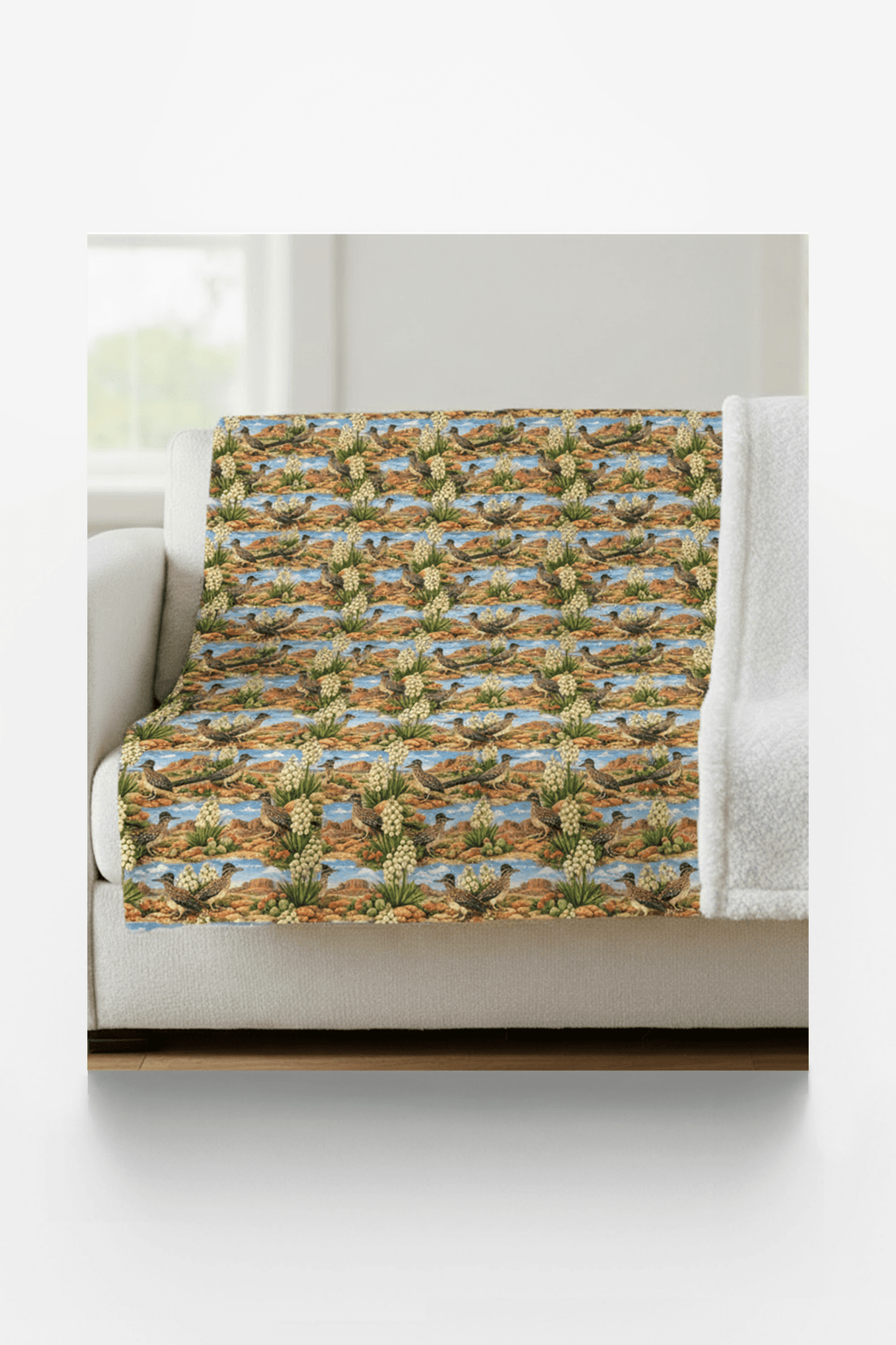 New Mexico Flora & Fauna Sherpa Blanket - London Penny Gift Wrap