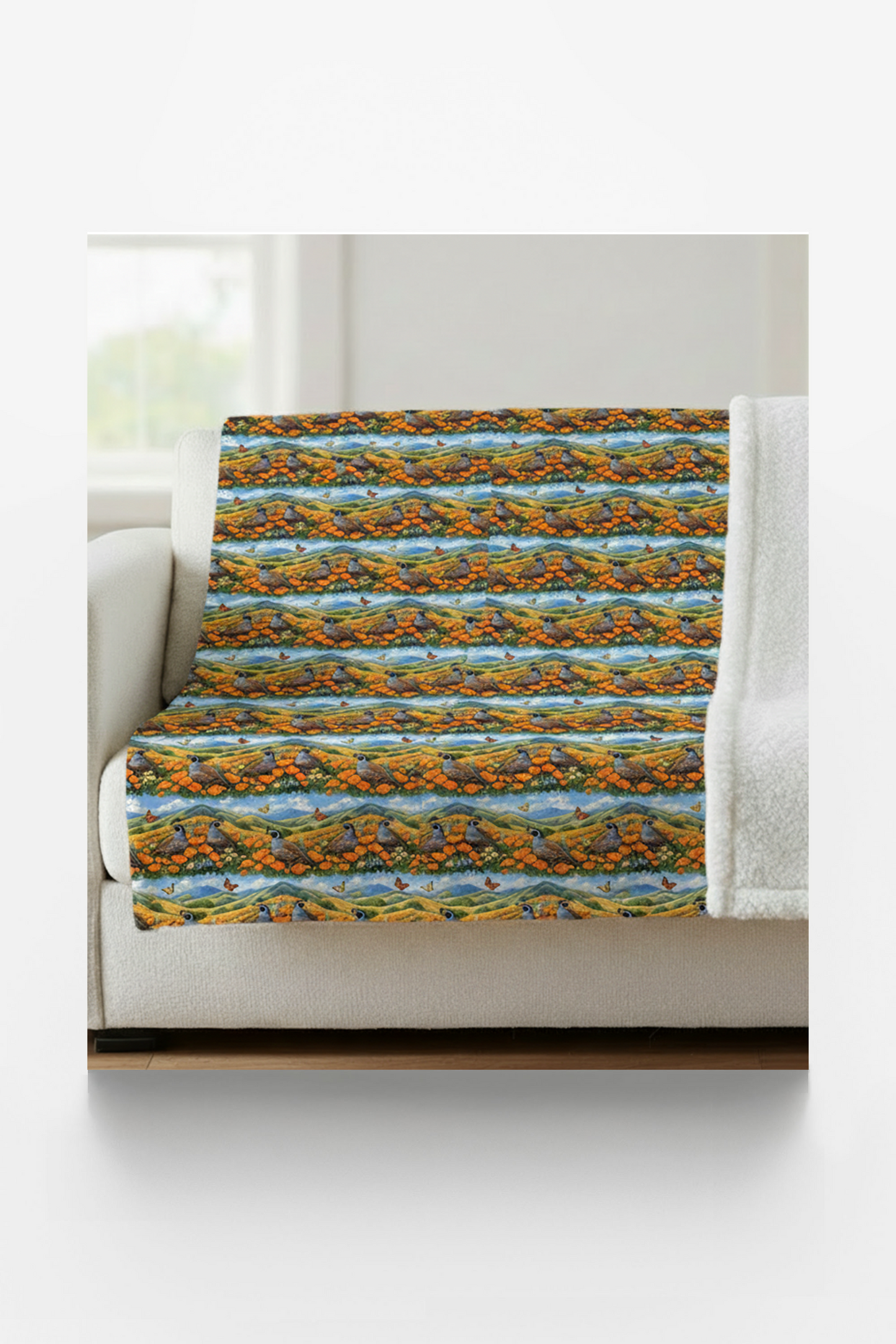 California Flora & Fauna Sherpa Blanket