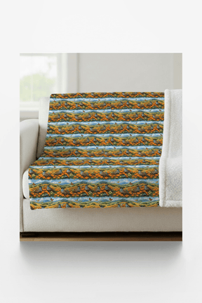 California Flora & Fauna Sherpa Blanket - London Penny Gift Wrap