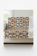 Rhode Island Flora & Fauna Sherpa Blanket - London Penny Gift Wrap