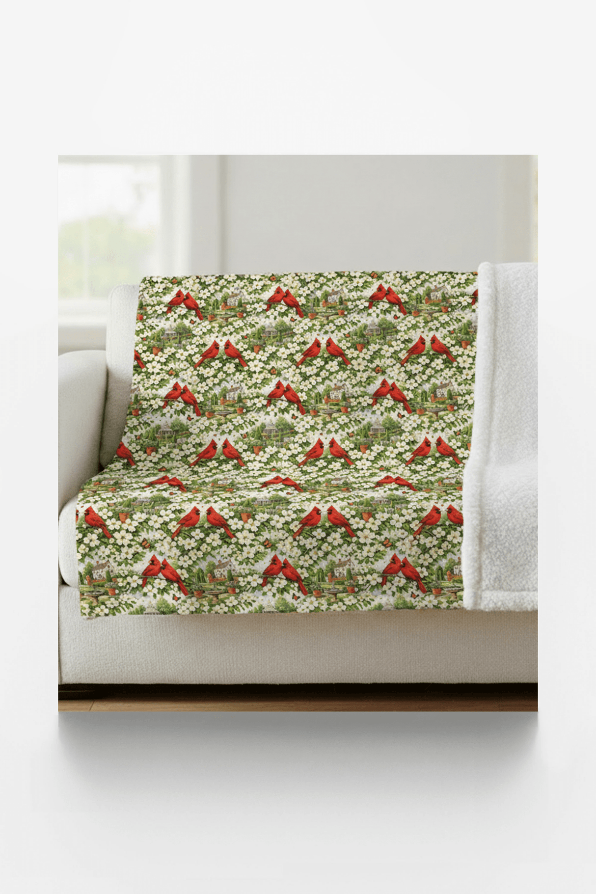 Virginia Flora & Fauna Sherpa Blanket - London Penny Gift Wrap