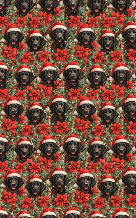 Ebony Sleigh Bells & Joyful Tails - London Penny Gift Wrap